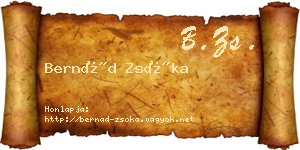 Bernád Zsóka névjegykártya